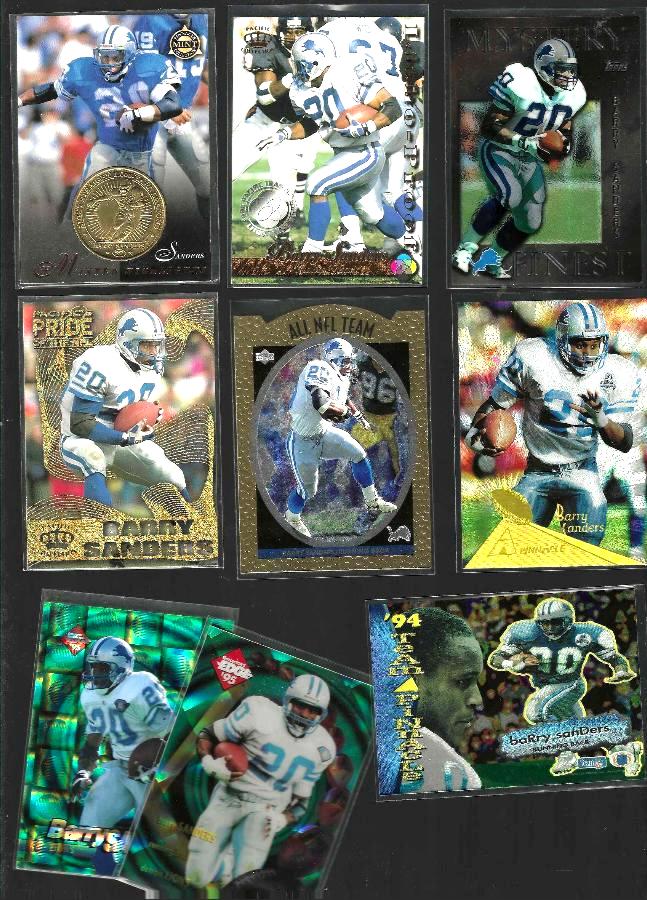 Barry Sanders - 1997 Pinnacle Mint COIN #27 GOLD PLATED [#d/500] Football cards value