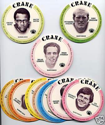 1976 Crane FB Discs  - COMPLETE SET (30 Discs) - WALTER PAYTON ROOKIE !!! Football cards value