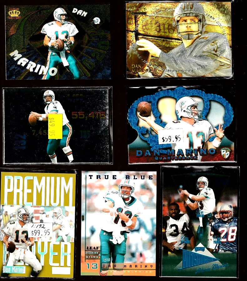 Dan Marino - 1998 Leaf Rookies and Stars #113 TRUE BLUE Football cards value