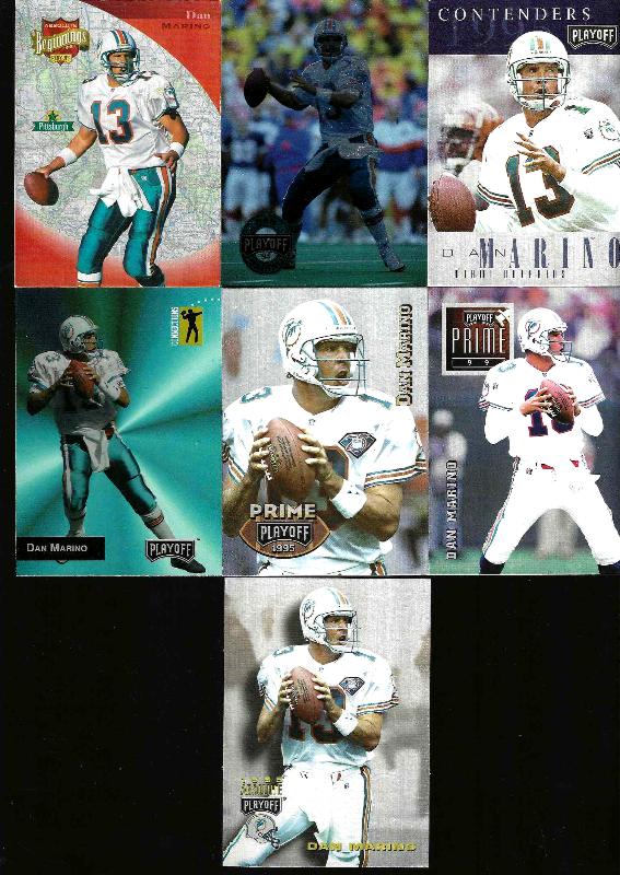 Dan Marino  -  PLAYOFF (1993-1999) - Lot of (10) different ! Football cards value