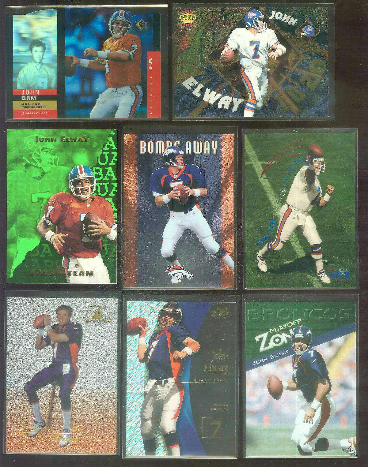 John Elway - 1995 SP Holoviews #14  DIE-CUT Football cards value