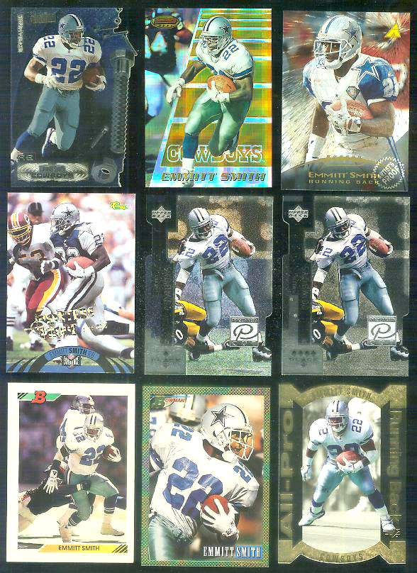 Emmitt Smith - 1997 Stadium Club 'Triumvirate I' #T1A Football cards value