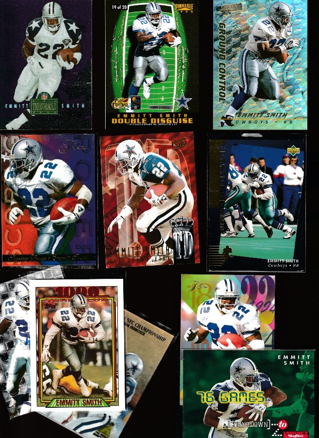 Emmitt Smith -   Lot [#a] of (11) INSERT cards - All different Football cards value