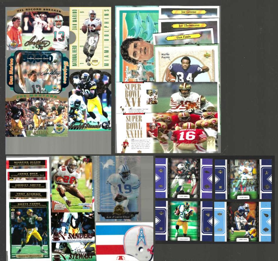 1994-2001 - JUMBO Football Card Lot - (32) Diff. w/LIMITED EDITION UDA Football cards value