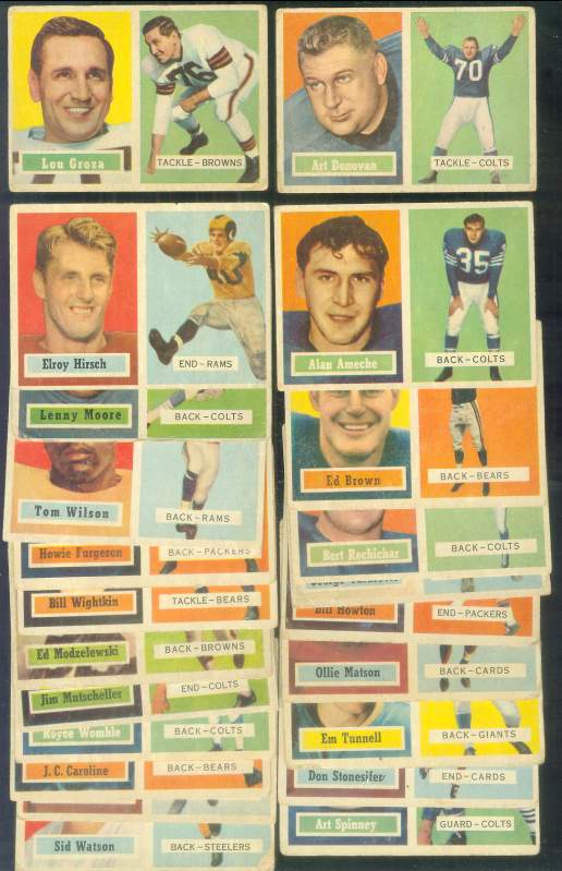 1957 Topps FB  -  Starter Set/Lot of (62) different [#l] Football cards value