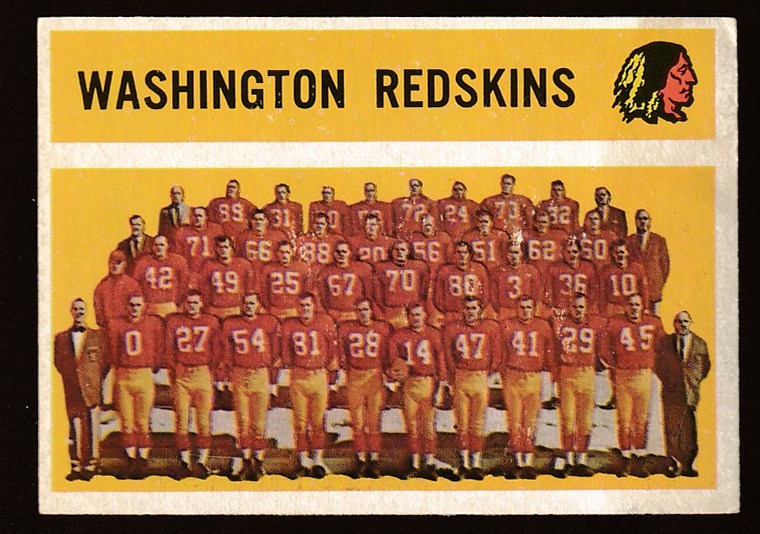 1960 Topps FB #132 Washington Redskins TEAM CARD [#l] Football cards value