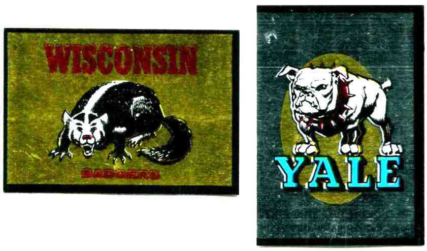 1960 Topps Metallic FB Sticker #32 Wisconsin Badgers Football cards value