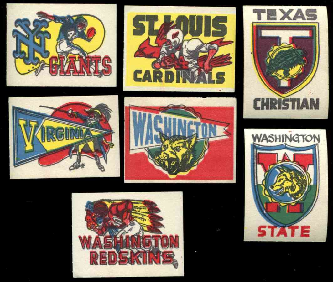 1961 Topps Flocked FB Sticker #14 St. Louis Cardinals Football cards value