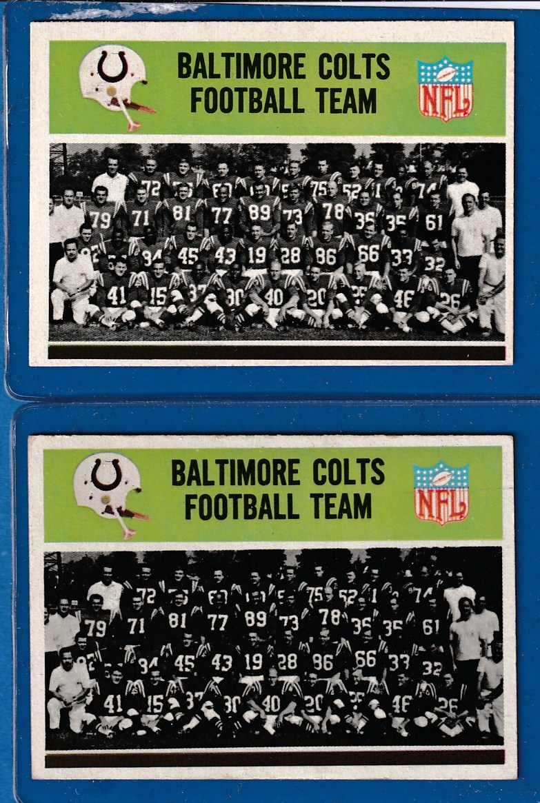 1965 Philadelphia FB #  1 Baltimore Colts Team card [#] Football cards value
