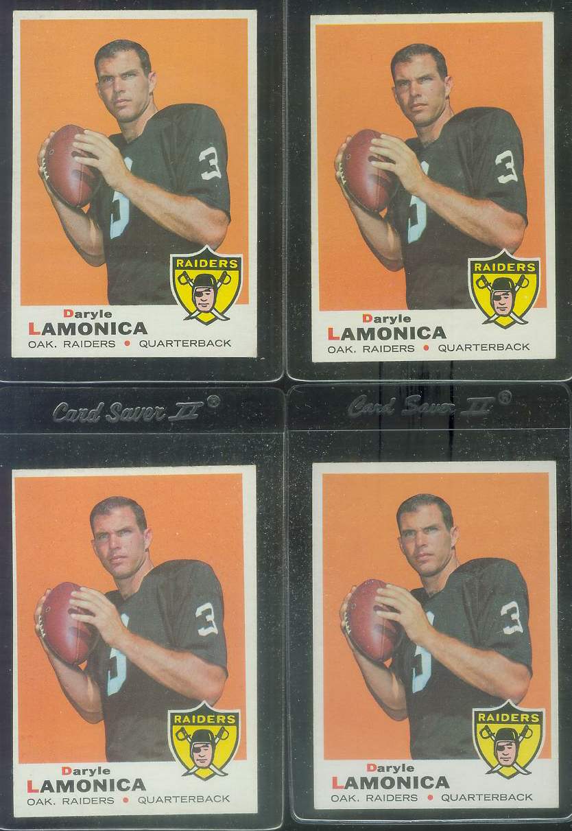 1969 Topps FB #263 Daryle Lamonica [#] (Raiders) Football cards value