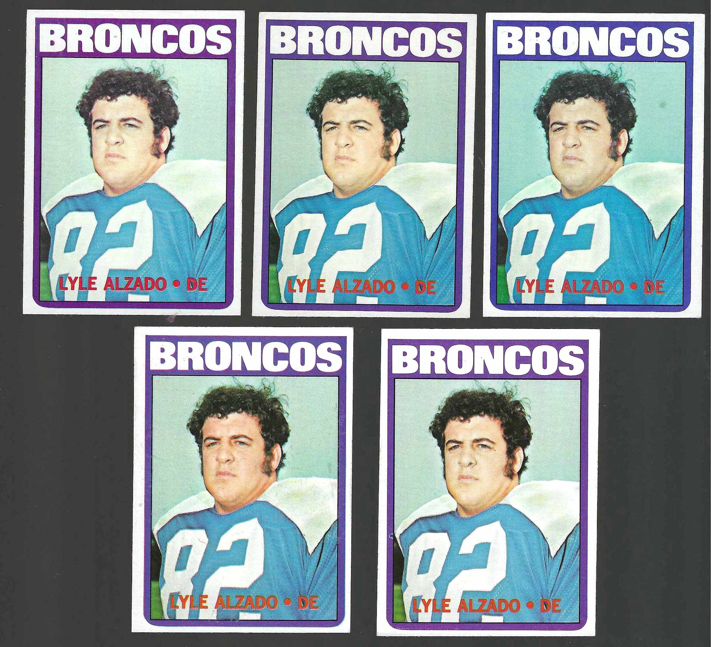 1972 Topps FB #106 Lyle Alzado ROOKIE [#] (Broncos) Football cards value