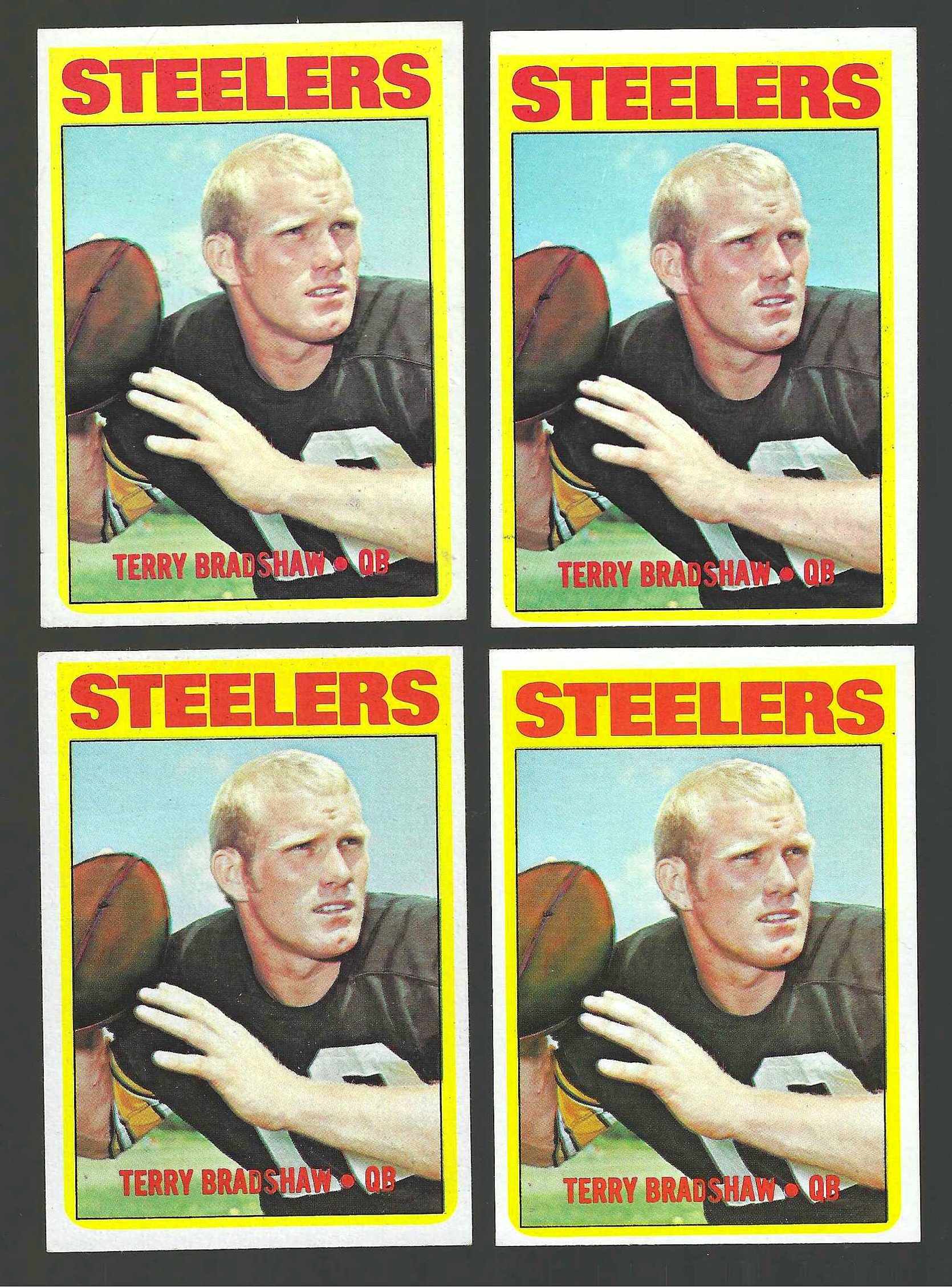 1972 Topps FB #150 Terry Bradshaw (2nd year card) [#] (Steelers) Football cards value