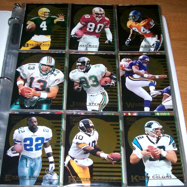 1997 Zenith FOOTBALL - COMPLETE SET in PAGES/Sheets (150)  cards value