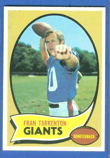 1970 Topps FB # 80 Fran Tarkenton (Vikings) Football cards value