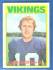 1972 Topps FB #225 Fran Tarkenton [#] (Vikings)