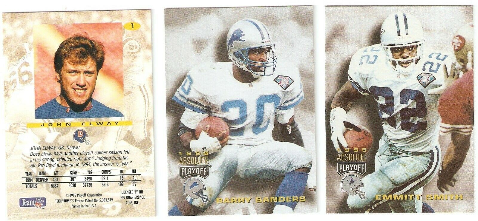 1995 Playoff Absolute FOOTBALL - COMPLETE SET (200)  cards value
