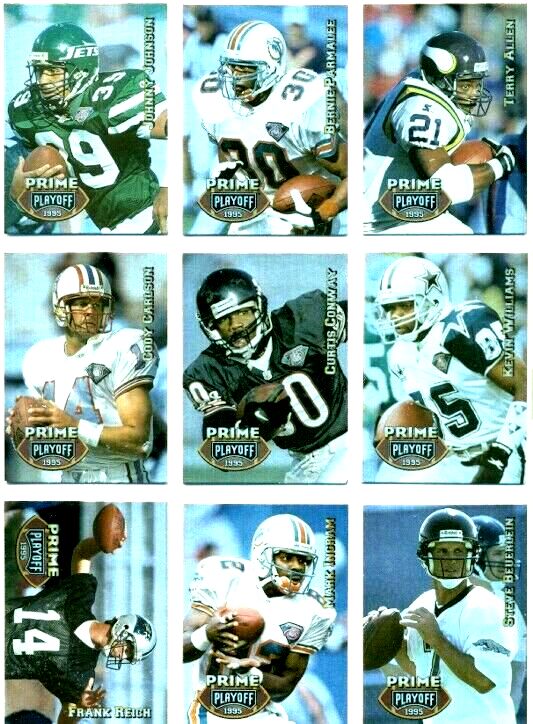 1995 Playoff Prime FOOTBALL - Near Complete Set/Lot (186/200)  cards value