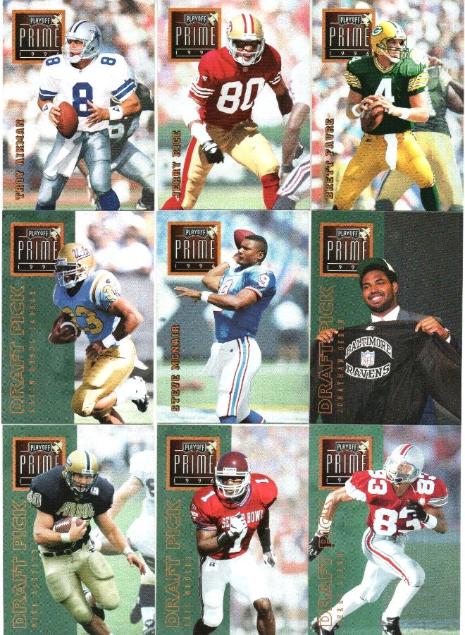 1996 Playoff Prime FOOTBALL - Near Complete Set/Lot (149/200)  cards value