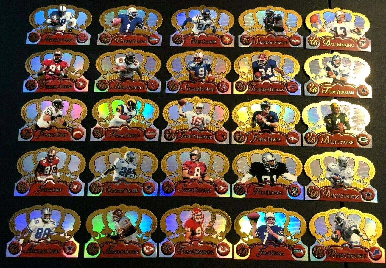1997 Crown Royale FOOTBALL - Near Set/Lot (120) different w/(7) SILVER Football cards value