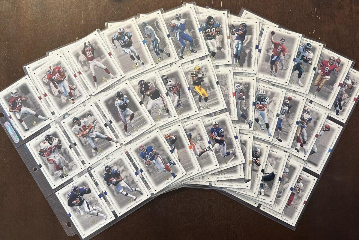1999 SP Authentic FOOTBALL - COMPLETE SET (#1-90)  cards value