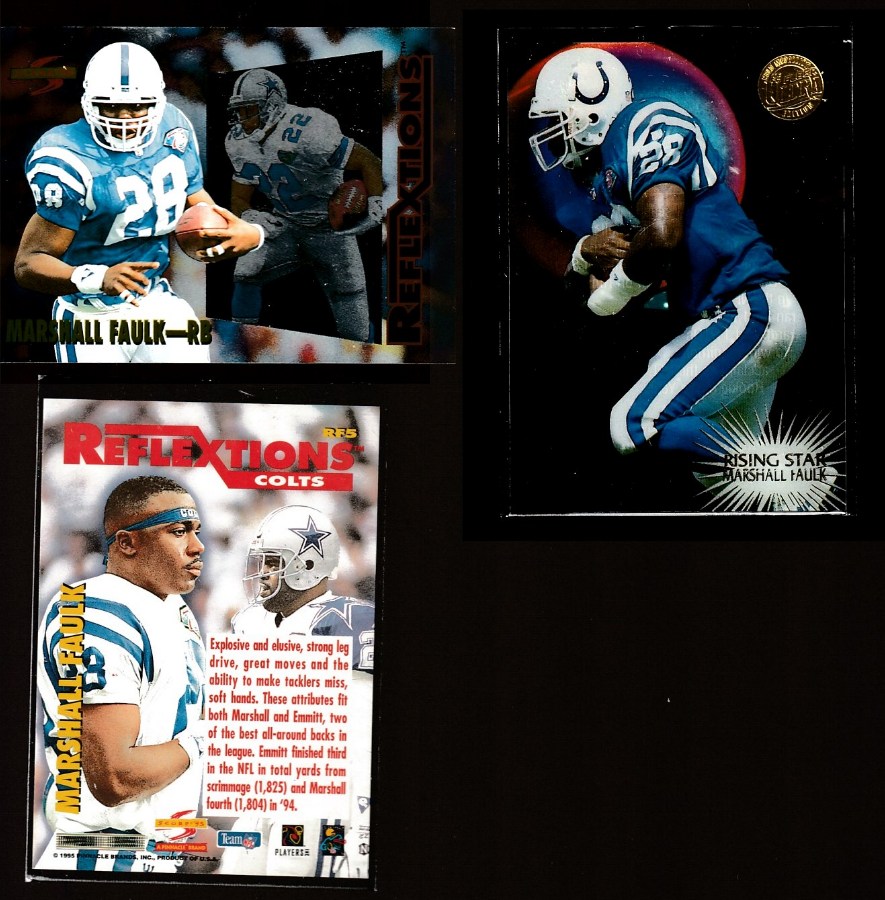 Marshall Faulk - 1995 Fleer Ultra Rising Star #5 GOLD MEDALLION Football cards value
