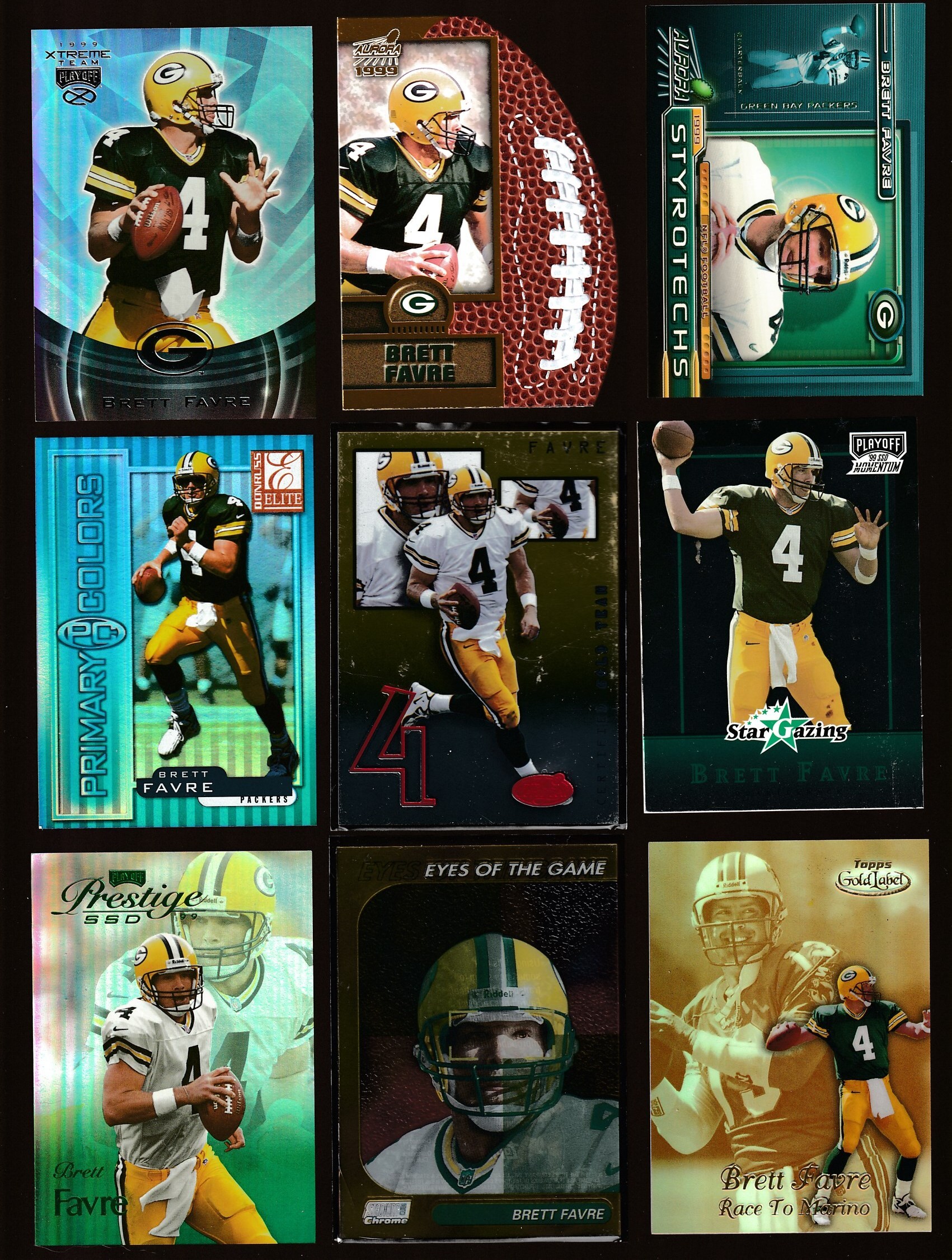 Brett Favre - 1999 Leaf Certified Gold Team #CGT17 Football cards value