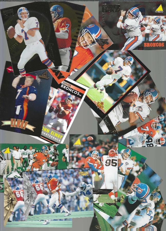 John Elway -  PINNACLE (1991-97) - Lot of (22) different Football cards value