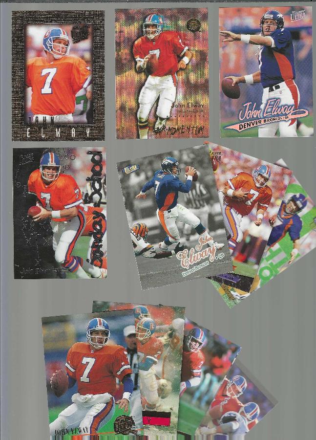 John Elway -  FLEER ULTRA (1991-99) - Lot of (12) different w/inserts Football cards value