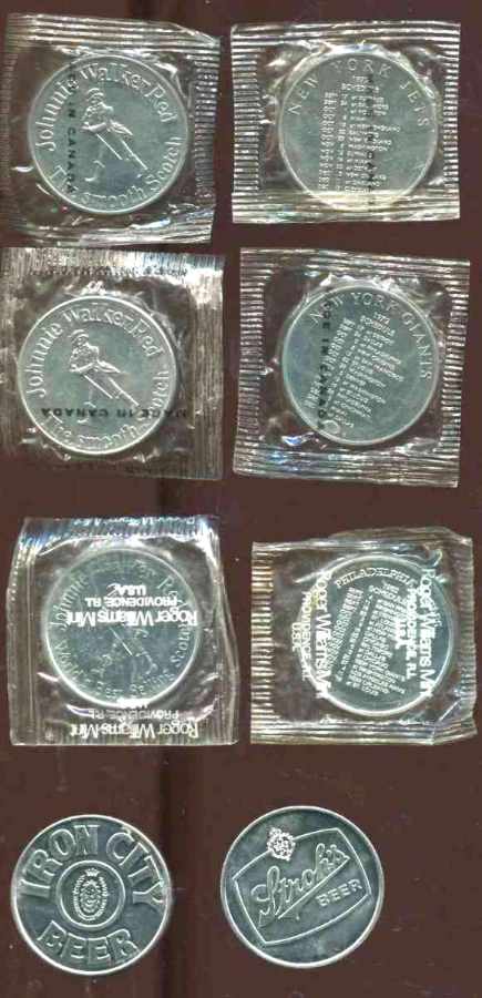 Schedule Coin - 1973 EAGLES Johnnie Walker Red Coin (MADE IN CANADA) Football cards value