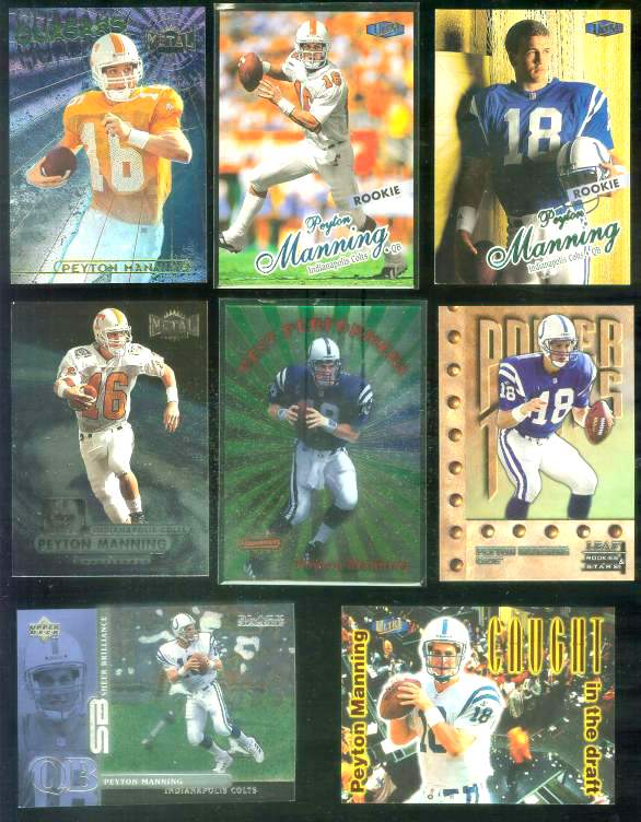 Peyton Manning - 1998 Metal Universe #189 ROOKIE Football cards value