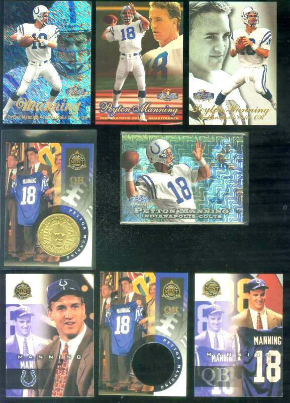 Peyton Manning - 1998 Flair Showcase 'ROW 3' #3 ROOKIE Football cards value