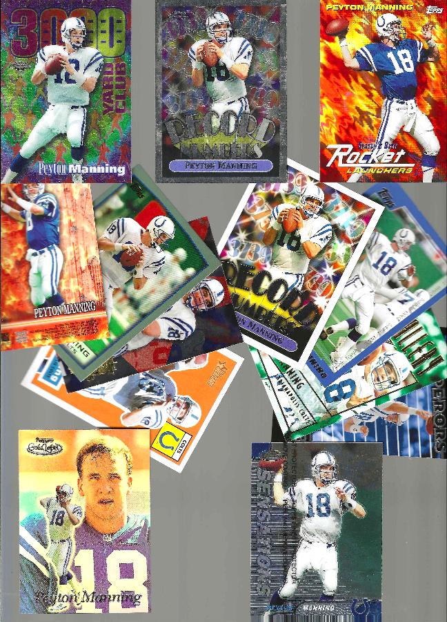 Peyton Manning - TOPPS Collection (1999-2000) - Lot of (13) different Football cards value