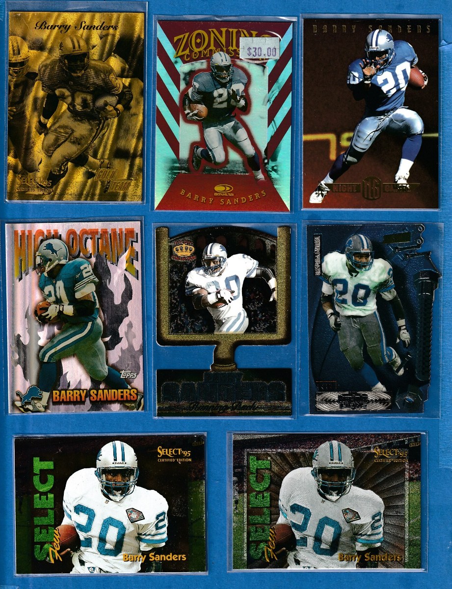 Barry Sanders - 1997 Collector's Edge Masters Night Games #4 Football cards value