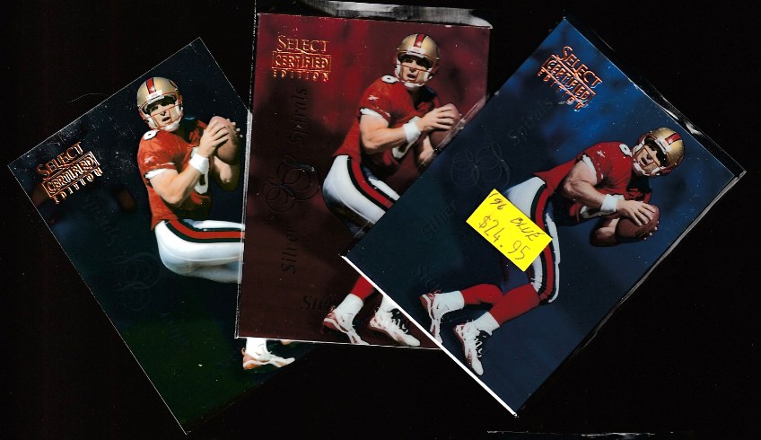 Steve Young - 1996 Select Certified #119 - Regular/BLUE & RED parallels [b] Football cards value