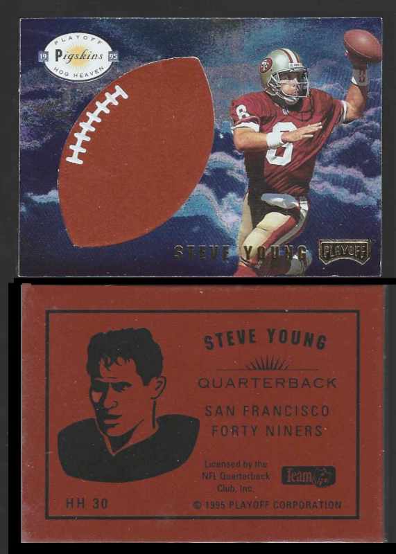 Steve Young - 1995 Playoff Contenders Hog Heaven #HH30 Football cards value
