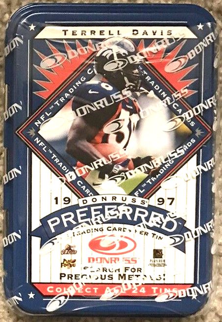 Terrell Davis - 1997 Donruss Preferred TIN - SEALED !!! Football cards value