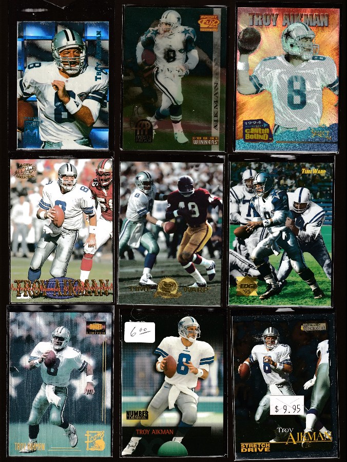 Troy Aikman - 1996 President's Reserve TIMEWARP #9[#/2000]w/Bobby Mitchell Football cards value