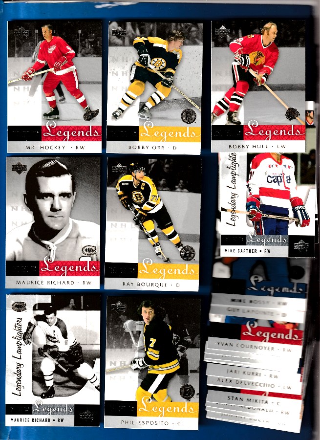 2001-02 Upper Deck NHL  Legends Hockey - Starter Set/Lot (43/100 cards) Hockey cards value