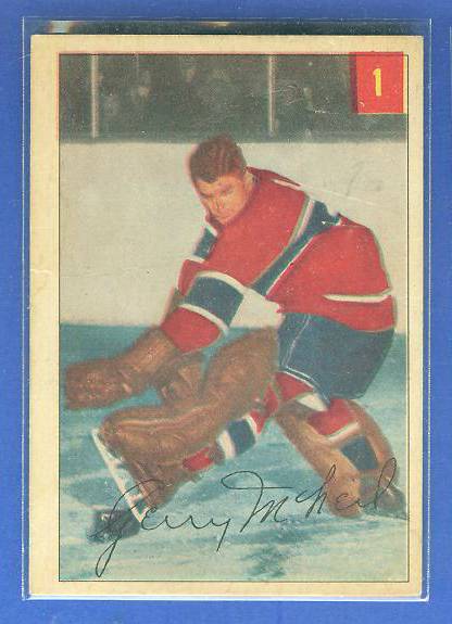 1954-55 Parkhurst Hockey #1 Gerry McNeil (Canadiens) Hockey cards value