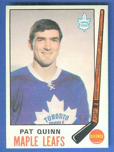 1969-70 O-Pee-Chee/OPC Hockey #186 Pat Quinn ROOKIE (Toronto Maple Leafs) Hockey cards value