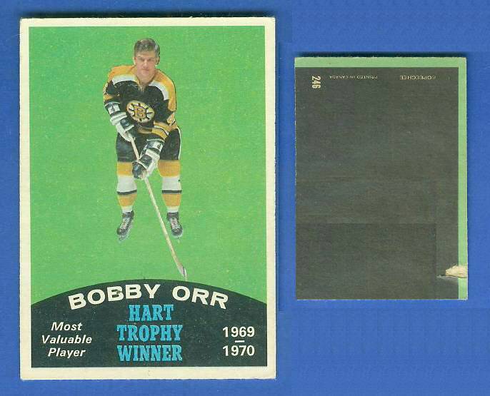 1970-71 O-Pee-Chee/OPC Hockey #246 Bobby Orr 'Hart Trophy Winner' (Bruins) Hockey cards value