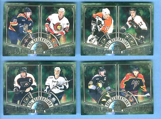 1999-00 Pacific Omega NHL GENERATIONS # 8 John LeClair/Simon Gagne Hockey cards value
