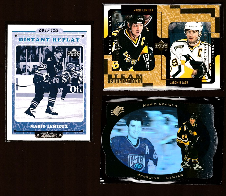 Mario Lemieux - 2000-01 Upper Deck #18 GOLD TEAM FOUNDATIONS w/Jagr[#/375] Hockey cards value