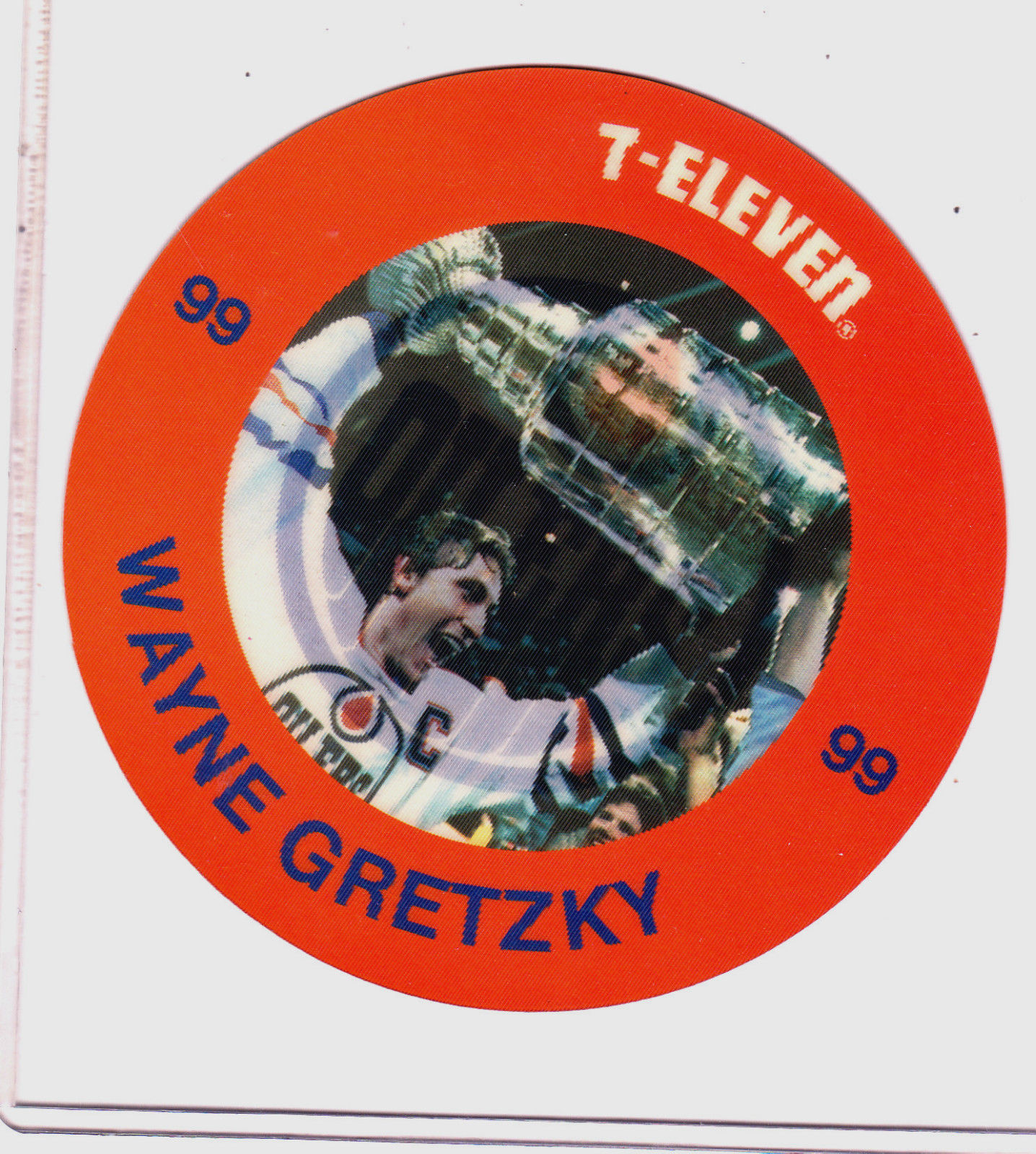 Wayne Gretzky - 1984-85 7-Eleven JUMBO 3D Disc (Oilers) Hockey cards value