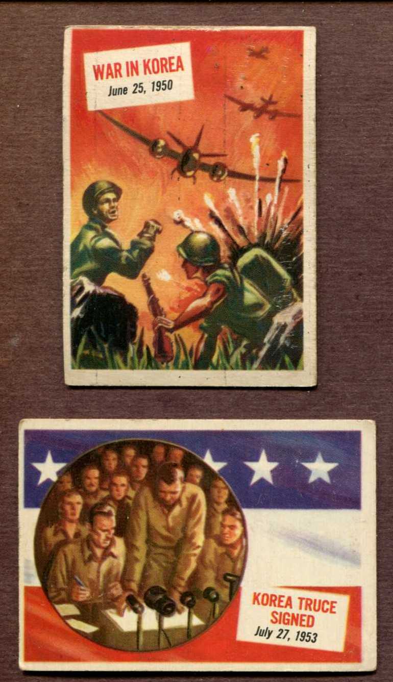 1954 Topps SCOOPS # 23+67 War & Truce in South Korea Non-Sport cards value