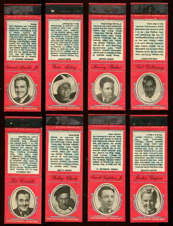 1935 Diamond Matchbook Movie Stars RED - Edward Arnold Jr. Non-Sport cards value