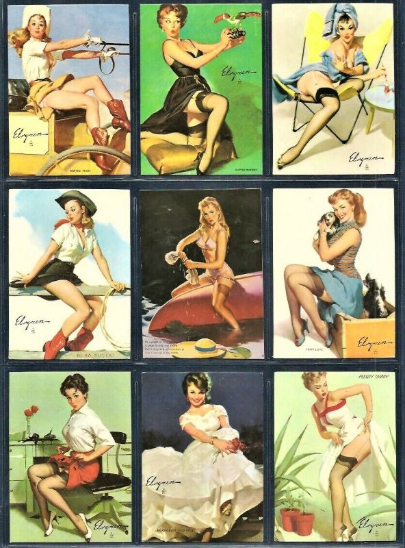 1993 CALENDAR PINUPS by Gil Elvgren - Near Set/Lot (75/90) Non-Sport cards value