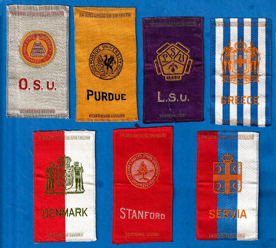 1910's Egyptienne - STANFORD College Silk Flag Non-Sport cards value