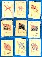 1930's Kensitas Cigarettes - Lot of (9) diff. BRITISH EMPIRE SILK FLAGS [#l