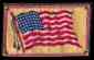 1910 Tobacco Felt FLAG Blanket - United States [Yellow bkgrnd] (5-1/2 x 8)